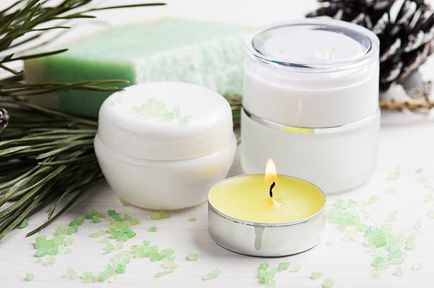 istock Beauty products and handmade soap 628768214