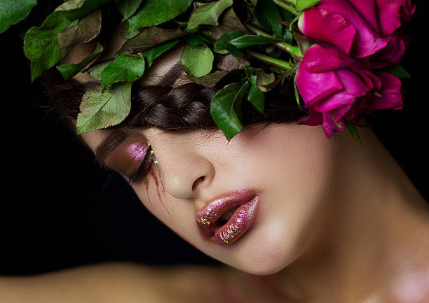 istock Beautiful fashion make-up on a supermodel 628768602