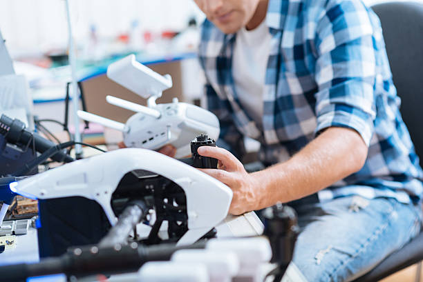 istock Close up of a man working hard with drone 628789352
