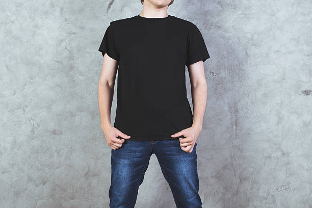istock Man in black t-shirt 628790224