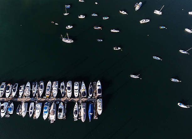 istock Hong Kong marina aerial view by drone 628791362