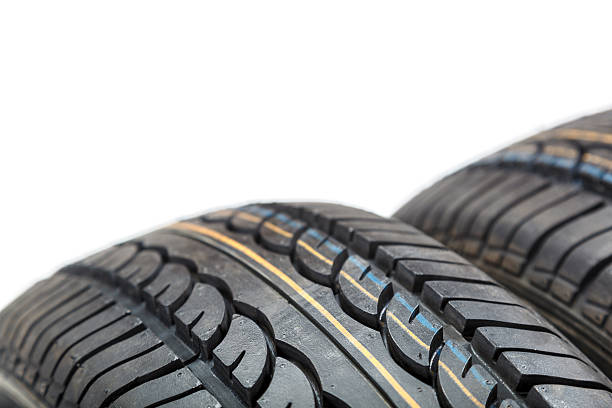 istock Car tires isolated on a white background. 628791616