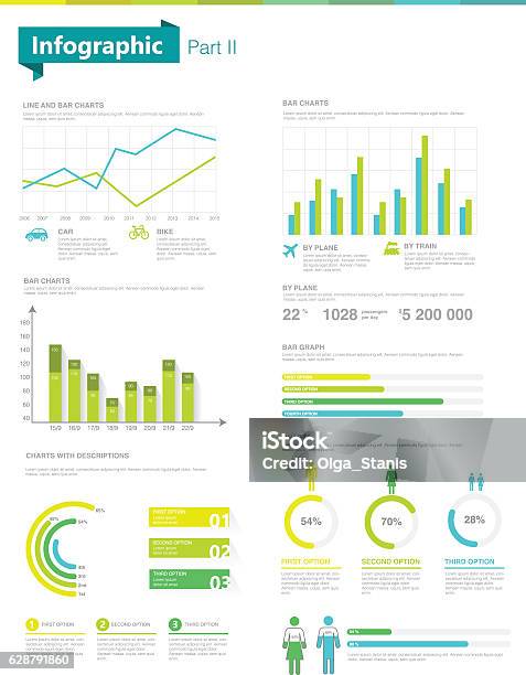 Infographic Set Information Graphics And Charts Stock Illustration - Download Image Now - Graph, Chart, Bar Graph