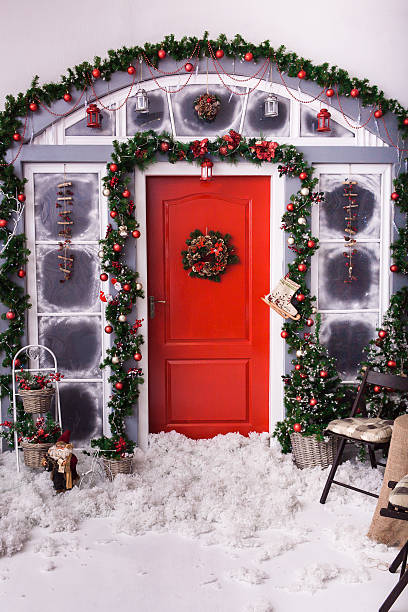 istock holiday decorated front entrance to home 628801046