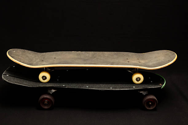 istock Old Used Wooden Skateboard 628802224