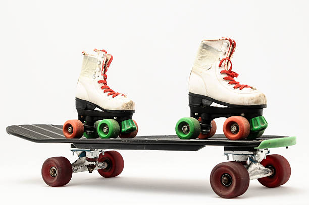 istock Old Used Wooden Skateboard 628802312