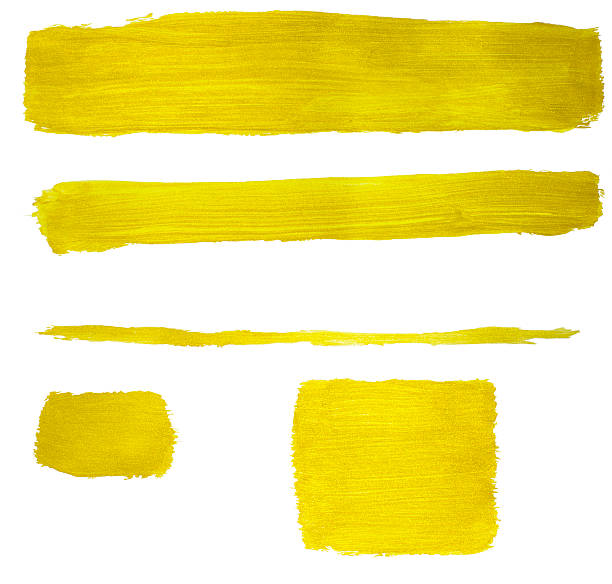 istock Watercolor stripe bright yellow gold color 628803608