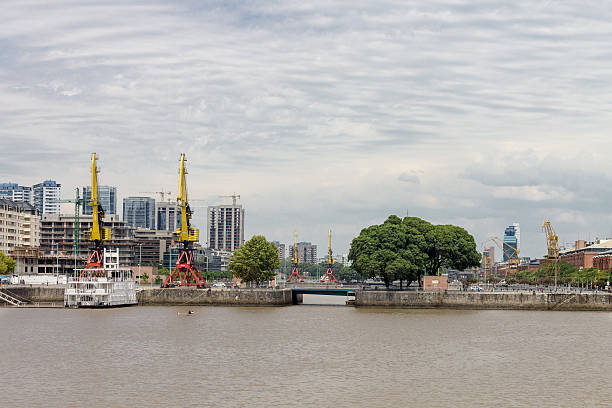 istock Colorful Cranes Puerto Madero Buenos Aires 628811554