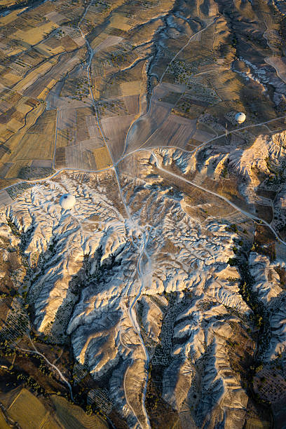 istock Bird eye view of Cappadocia 628812730