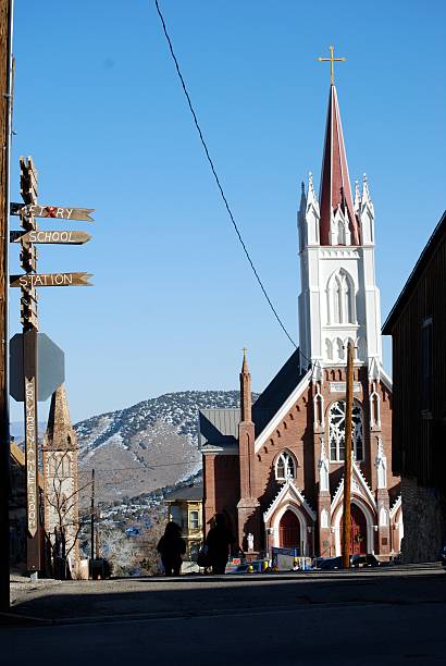 istock Church in a mountain landscape 628819418