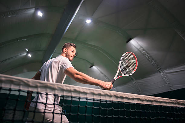 istock Professional involved sportsman playing tennis 628819976