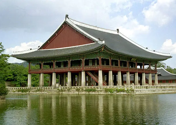 Gyeonghoeru in Gyeongbokgung palace, Seoul, Korea.