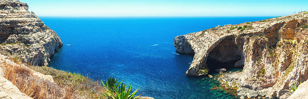 istock Famous Blue Grotto in Malta, panorama 628823114