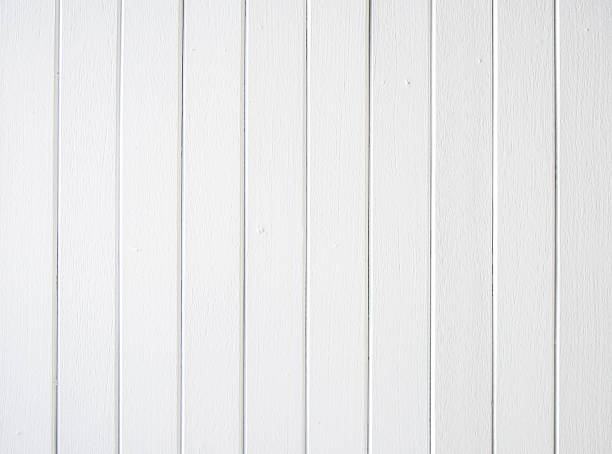 白の木製の壁のテクスチャ背景 - hardwood old in a row pattern ストックフォトと画像