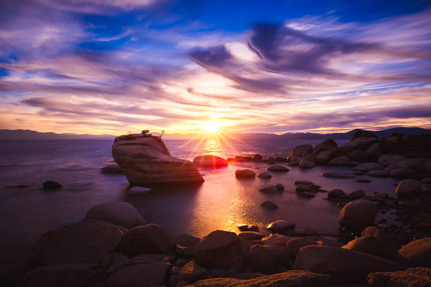 istock Sunset at Bonsai Rock, Lake Tahoe, Nevada 628846078