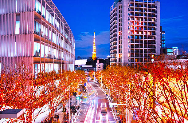 istock Christmas illumination at Roppongi Keikigaka 628846398
