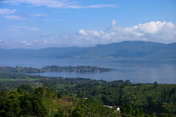 istock View from Samosir to TukTuk. 628849142