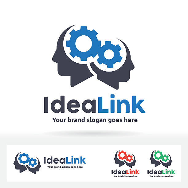 ilustraciones, imágenes clip art, dibujos animados e iconos de stock de símbolo de enlace de idea - twin tips