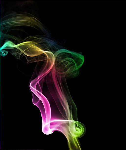 istock Colorful smoke in dark background 628857088