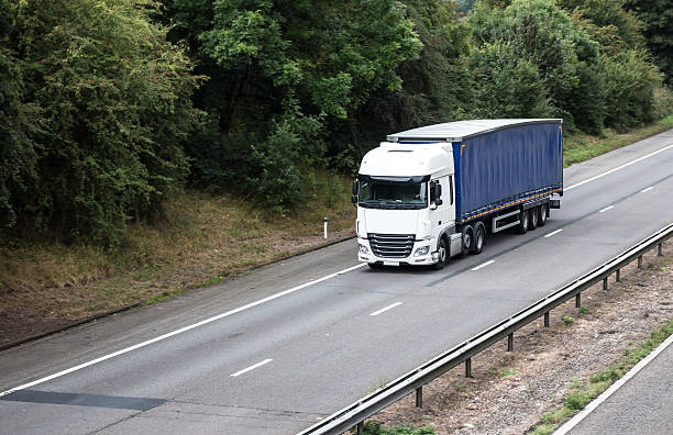 istock Lorry in motion on the motorway 628867168