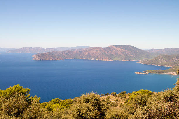 istock Ekincik Bay and Dalyan panorama view from mountain 628874306