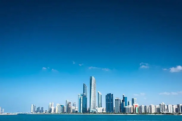 Abu dhabi skyline waterfront