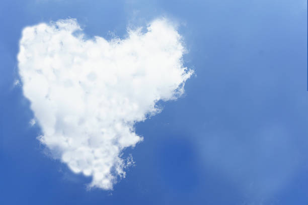 istock Beautiful white clouds in the sky like a heart 628885270