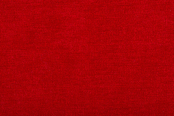istock Natural linen fabric for embroidery. Red color. 628895912