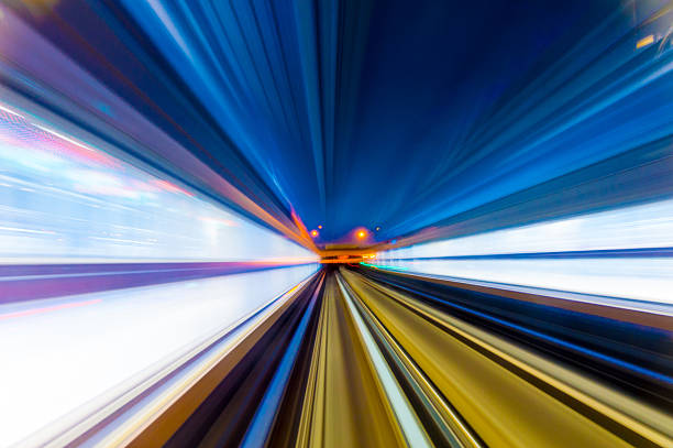 istock Speed motion in urban highway road tunnel 628896084