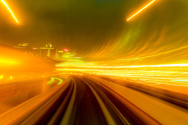 istock Speed motion in urban highway road tunnel 628896410