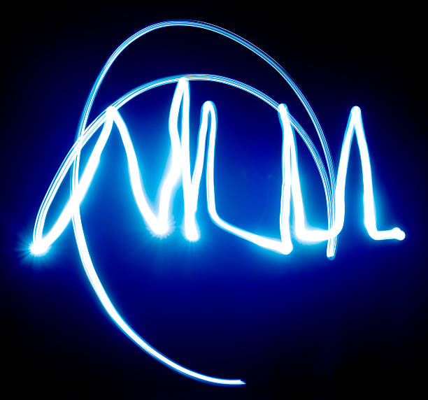 istock Abstract slow speed light painting. Freeze Light. 628896554