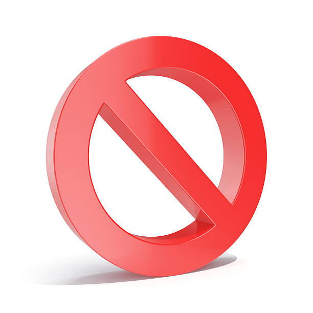 istock illustration red empty forbidden, restricted or prohibited, limit sign isolated 628897494