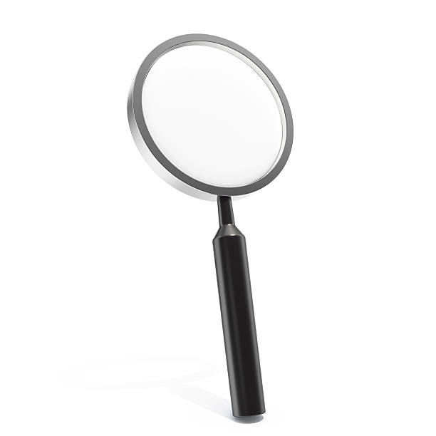 istock illustration magnifying glass realistic detailed icon isolated on white. 628897548