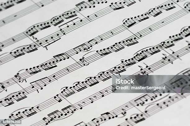 Music Sheet Stock Photo - Download Image Now - Sheet Music, Ludwig van Beethoven, Musical Note