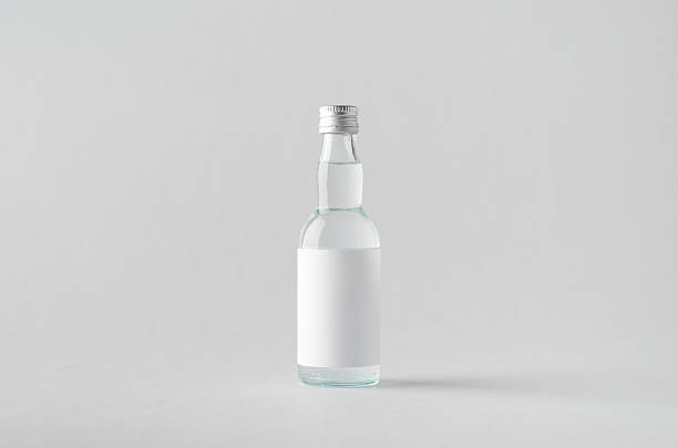 istock Miniature Spirits/Liquour Bottle Mock-Up - Blank Label 628899178