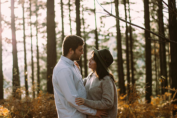 istock Young couple at the forest 628900112