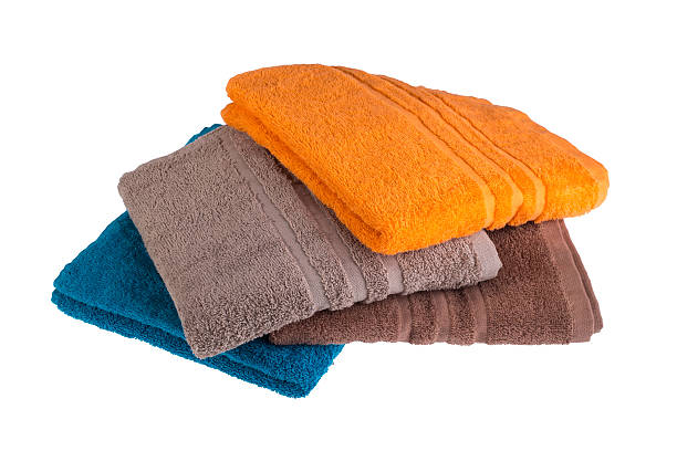 istock Colorful towels on a white background 628900474