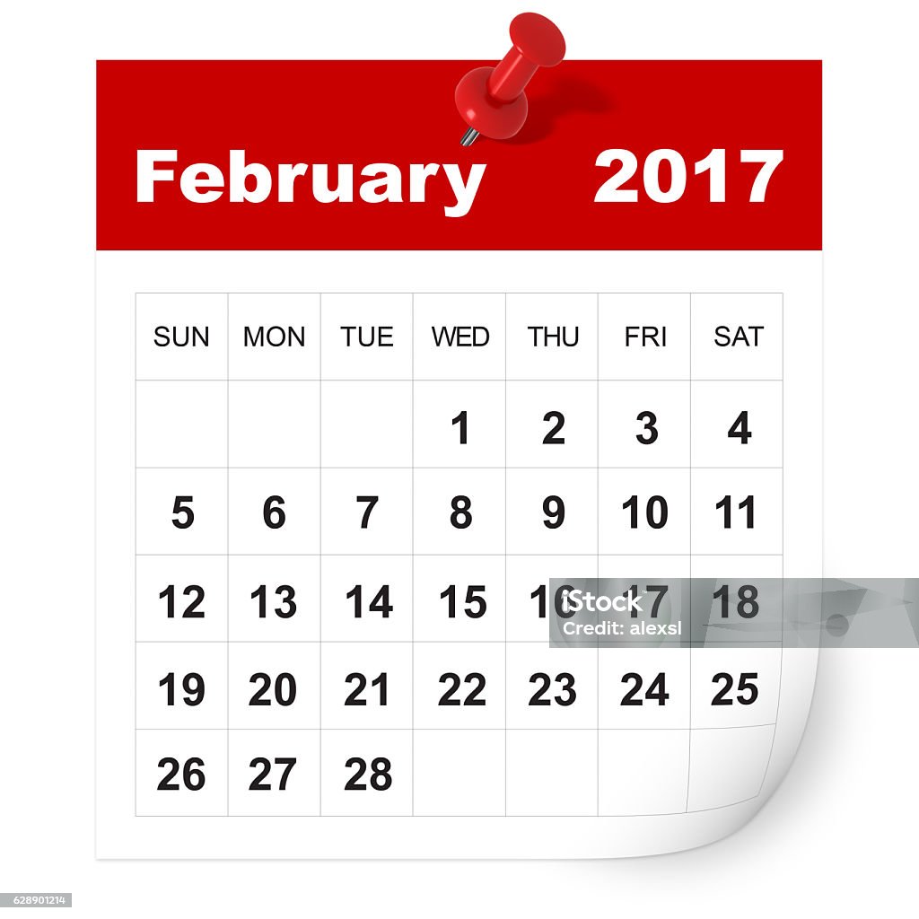 Kalender Februari 2017 Foto Stok - Unduh Gambar Sekarang - 2017, Bulan -  Tanggal Kalender, Februari - Istock