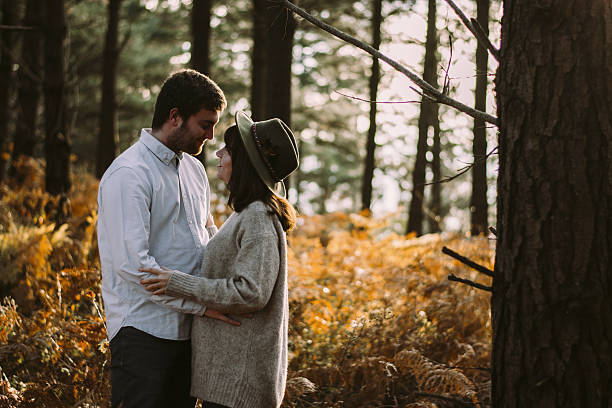 istock Young couple at the forest 628907838