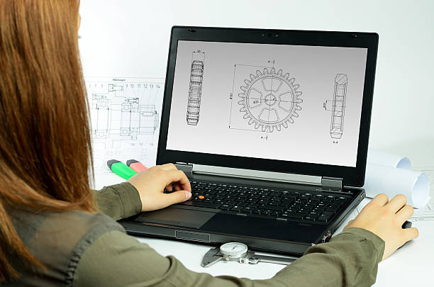 cad laptop - child building activity construction engineer zdjęcia i obrazy z banku zdjęć