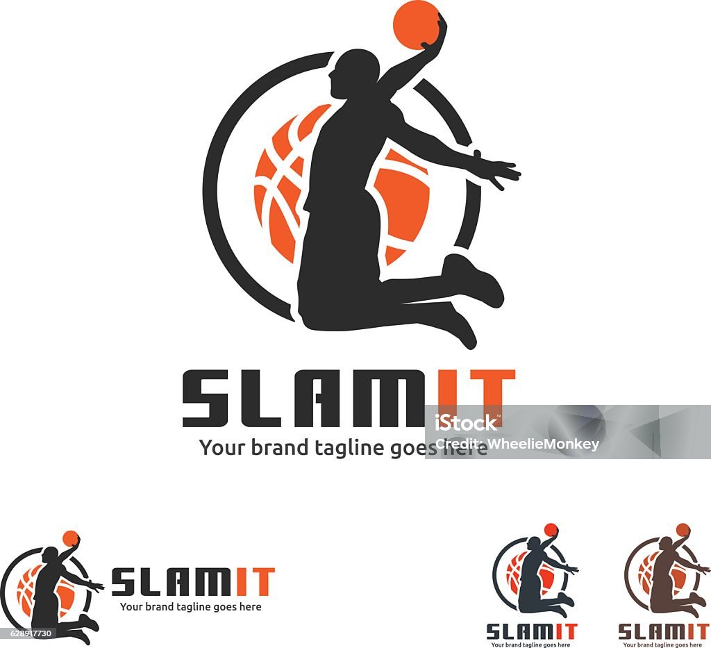 Símbolo de mate de slam de baloncesto - arte vectorial de Baloncesto libre de derechos