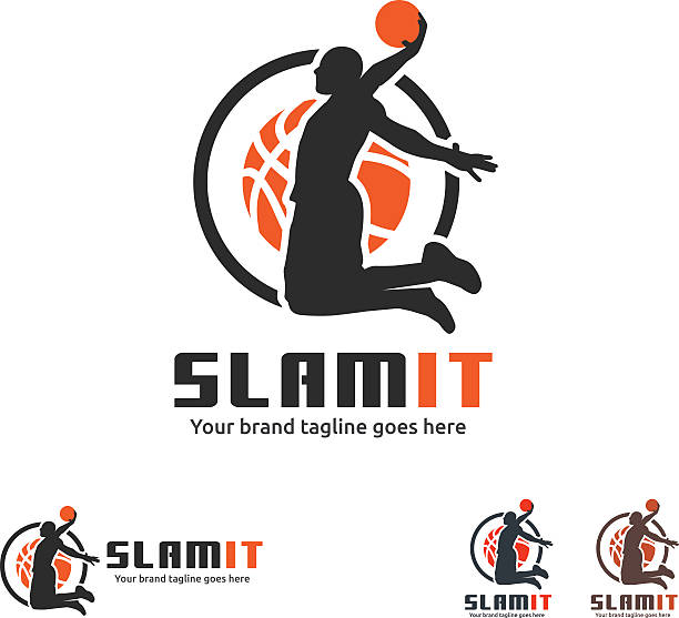 Basketball Slam Dunk Symbol Basketball Slam Dunk Symbol slam dunk stock illustrations