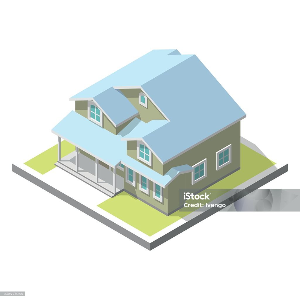 Hình Ảnh Isometric Của Một Ngôi Nhà Riêng Hình minh họa Sẵn có ...