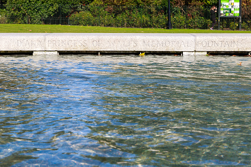 London, UK - October 5, 2016 - Princess Diana Memorial Fountain in Hyde Park