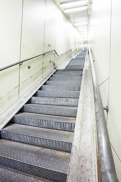 istock an metal staircase in a tunnel 628932694
