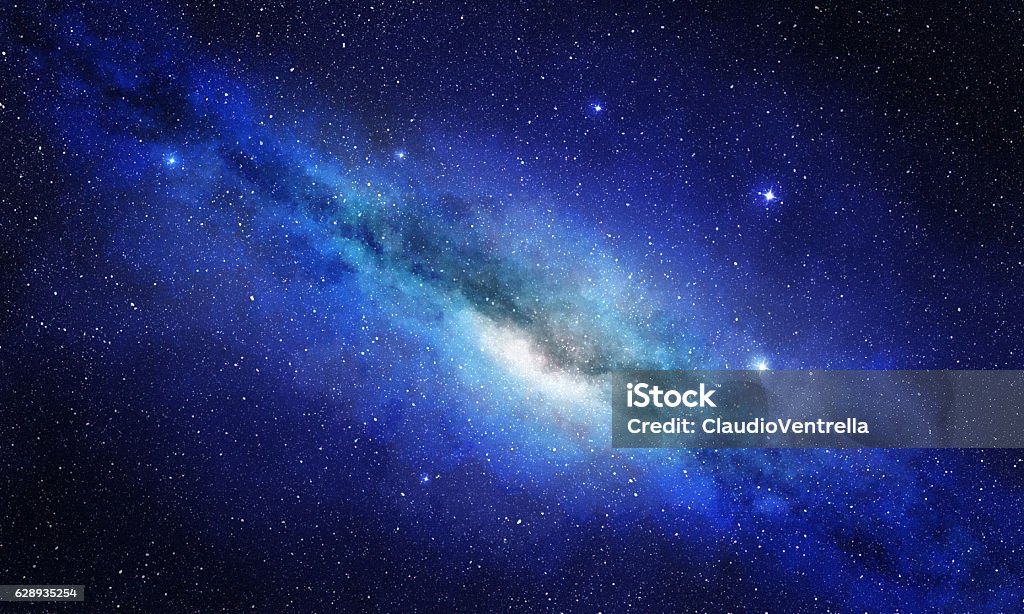 amas d’étoiles et plasma dans un fond d’espace bleu - Photo de Espace cosmique libre de droits