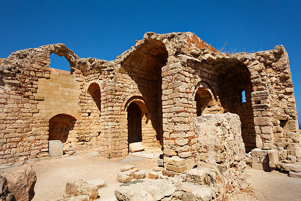 This is a picture of the dry rocky landscape surrounding the Acropolise at Lindos on the Greek Island of Lindos
