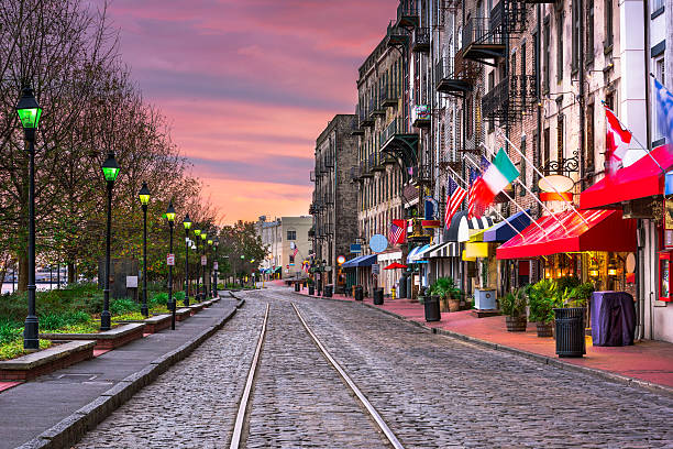 istock River Street in Savannah Georgia 628947272