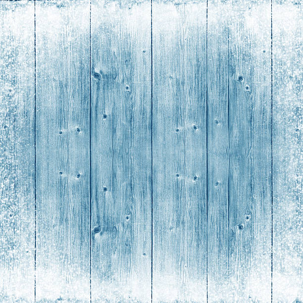 istock Blue wood texture. Ice and snow. Christmas background. 628947494