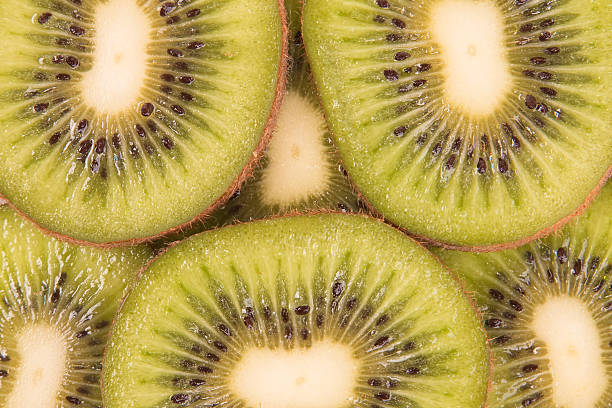 istock Juicy fruit kiwi on a white background 628947884